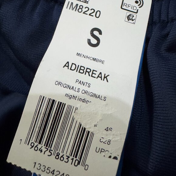 Adidas Adibreak Breakaway Snap Button Sides Track Pants Mens Navy IM8220 NEW - Picture 10 of 16
